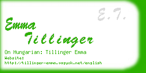 emma tillinger business card